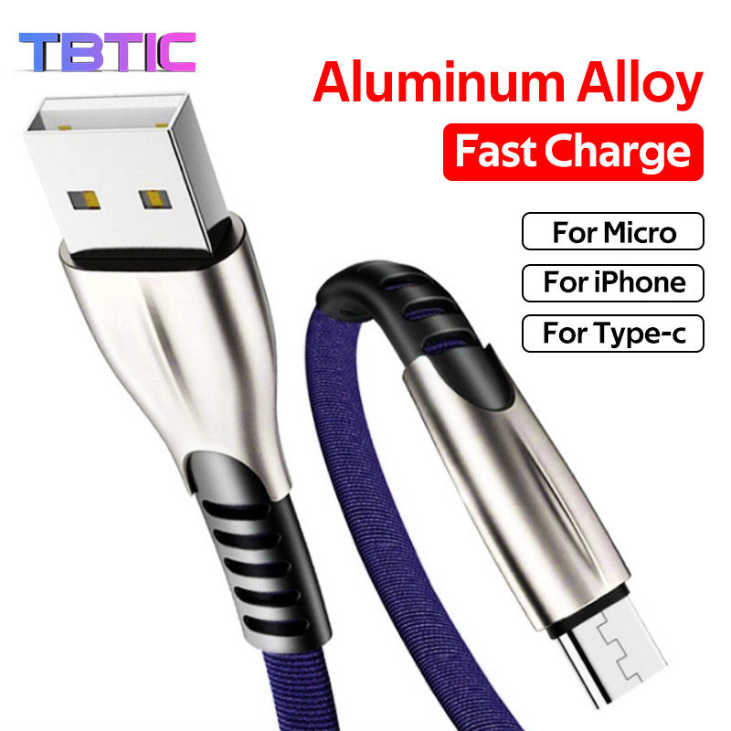 Micro USB TypeC Lightning Cable 3A Fast Charging Charger for iPhone iPad Samsung Galaxy S7 S6 Note9 OPPO VIVO  Xbox PS4 Android USB Data Phone Cable