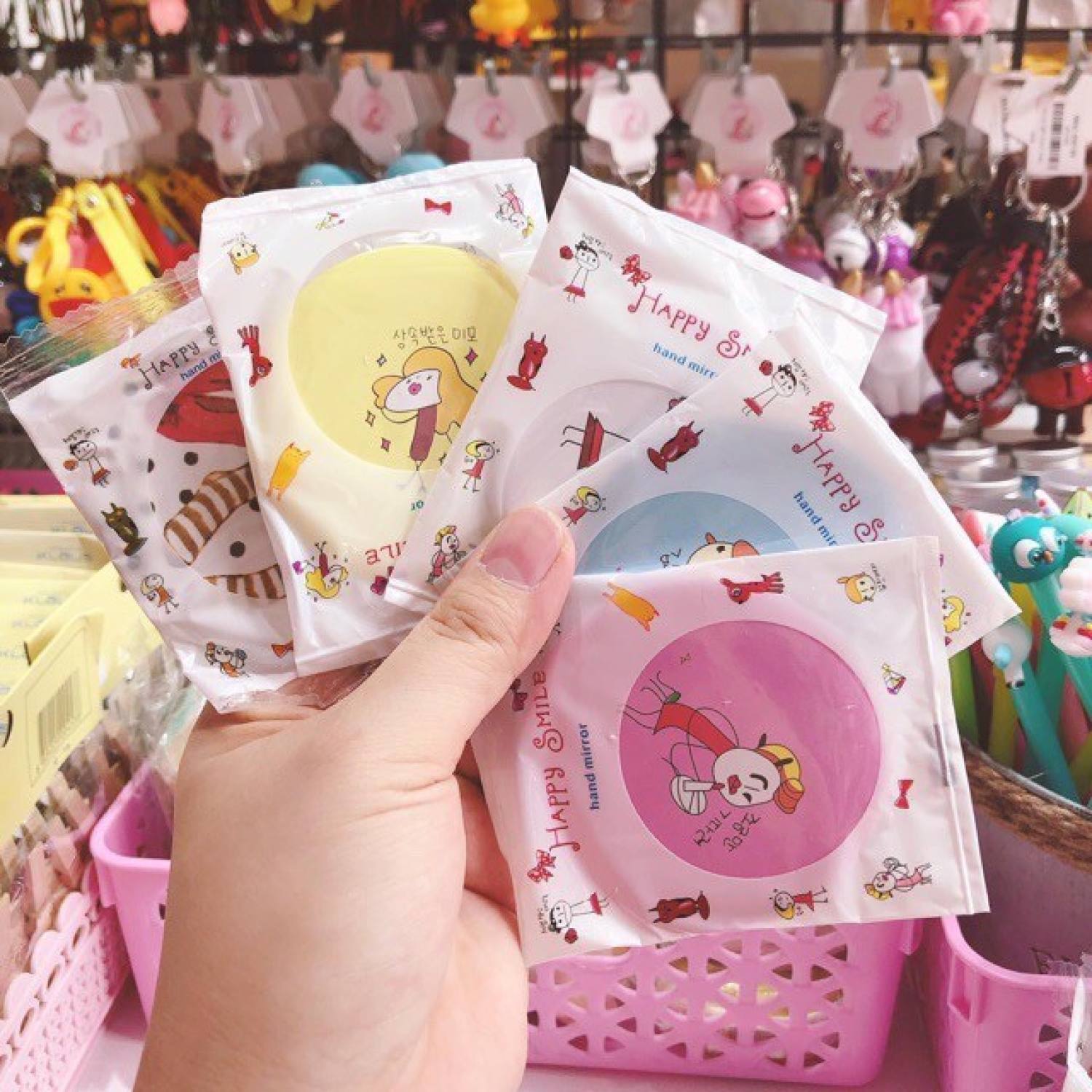 Gương tròn mini xinh xắn, gương mini [ MÃ B401 ]
