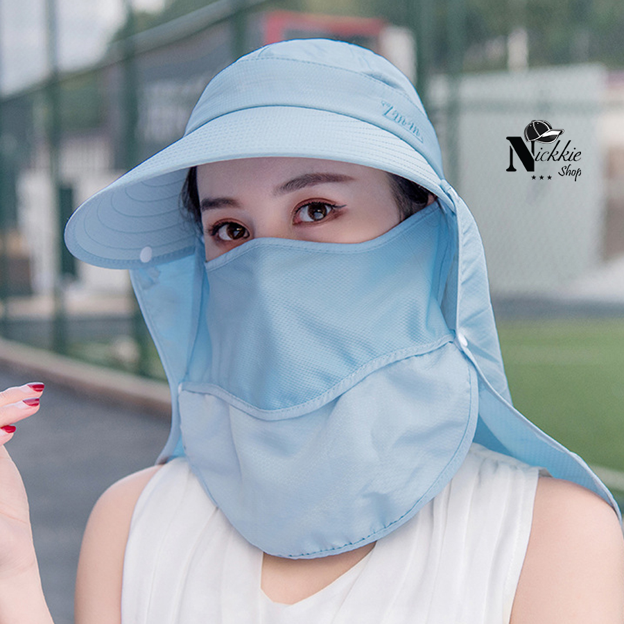 Mũ chống nắng 2 lớp dày dặn bảo vệ làn da tối ưu