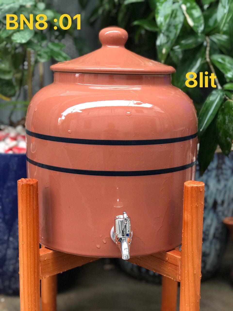 Bình nước sứ Bát Tràng 08 lít