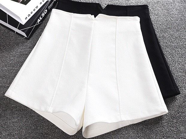 quần short kaki lưng cao khoét chữ v