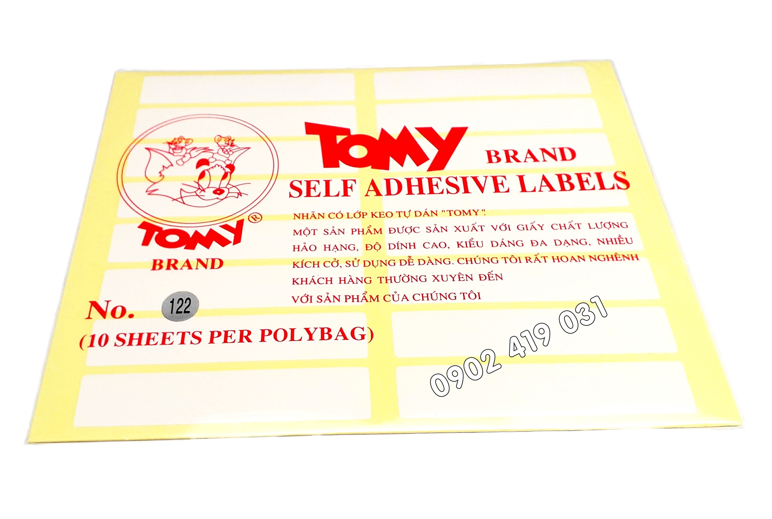 Tem Nhãn Dán Giấy in Decal Tomy ( Khách Chọn size )