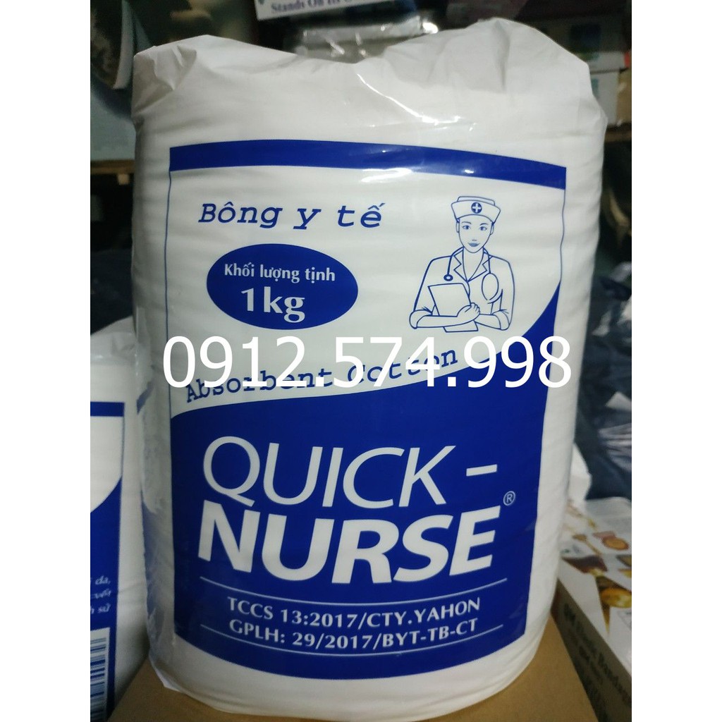 Bông y tế (Bông gòn) QUICK NURSE 500g; 1kg