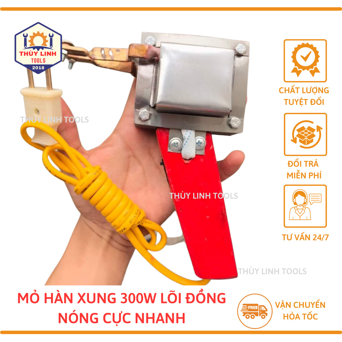 Mỏ Hàn Xung 300W 100% Cuốn Dây Đồng - THÙY LINH TOOLS