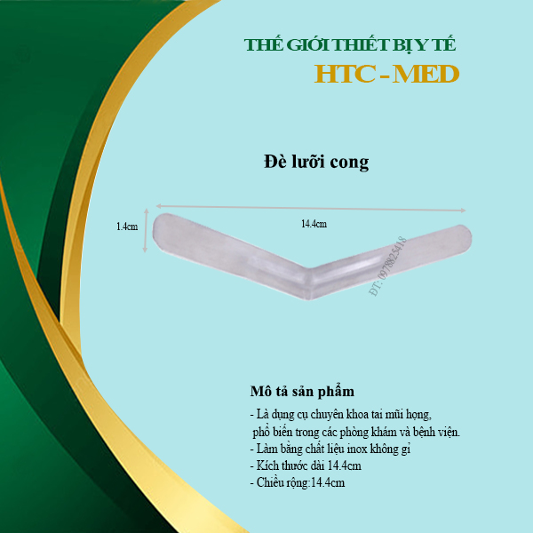 Que đè lưỡi/Đè lưỡi inox, cong, thẳng, đầu tròn, vuông