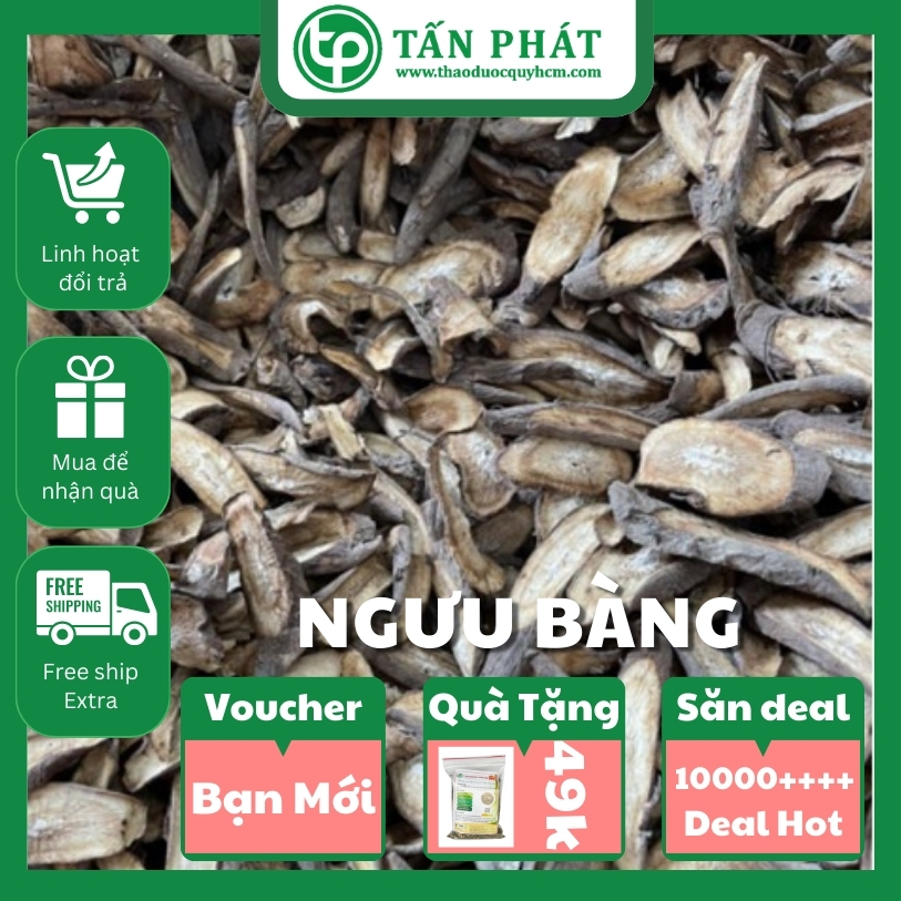 [Hàng mới về] Ngưu bàng khô 500g - Công Ty Thảo Dược Tấn Phát - Hỗ trợ thanh nhiệt giải độc cực kỳ hiệu quả