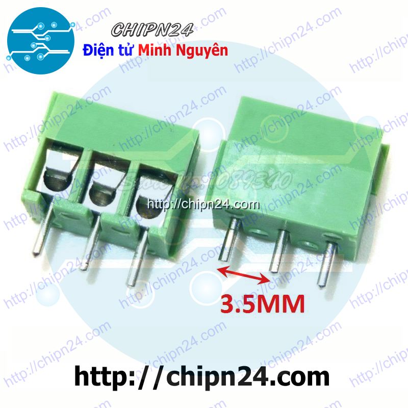 [3 cái] (f52) domino kf350 3p (3.5mm) (terminal, cầu đấu dây cọc nguồn)