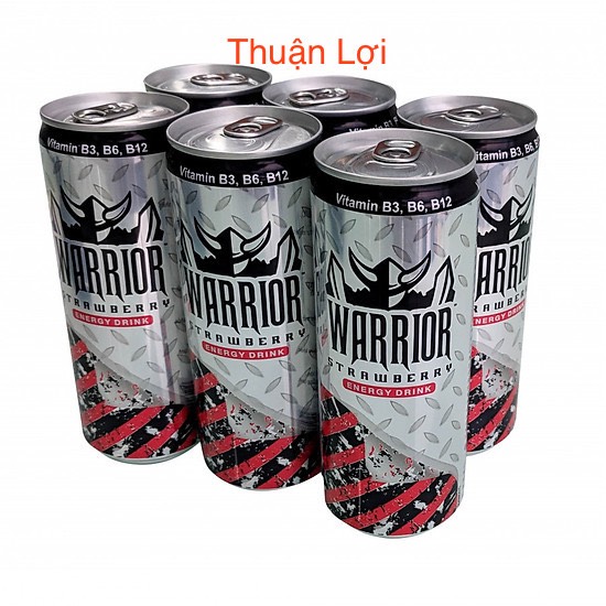 Nước Tăng Lực Vị Dâu Warrior thùng 24 lon 325ml