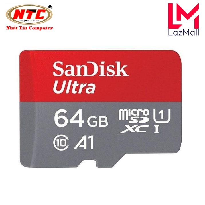 Thẻ nhớ MicroSDXC SanDisk Ultra A1 64GB Class 10 U1 100MB/s - box Hoa (Đỏ)