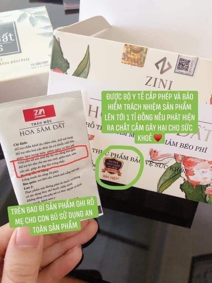Trà giảm cân Hoa Sâm Đất  giảm cân hiệu quả