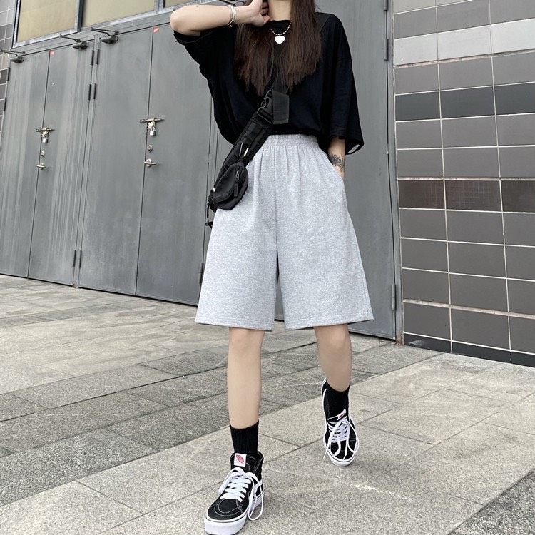 Quần short trơn basic unisex dành cho cả nam nữ