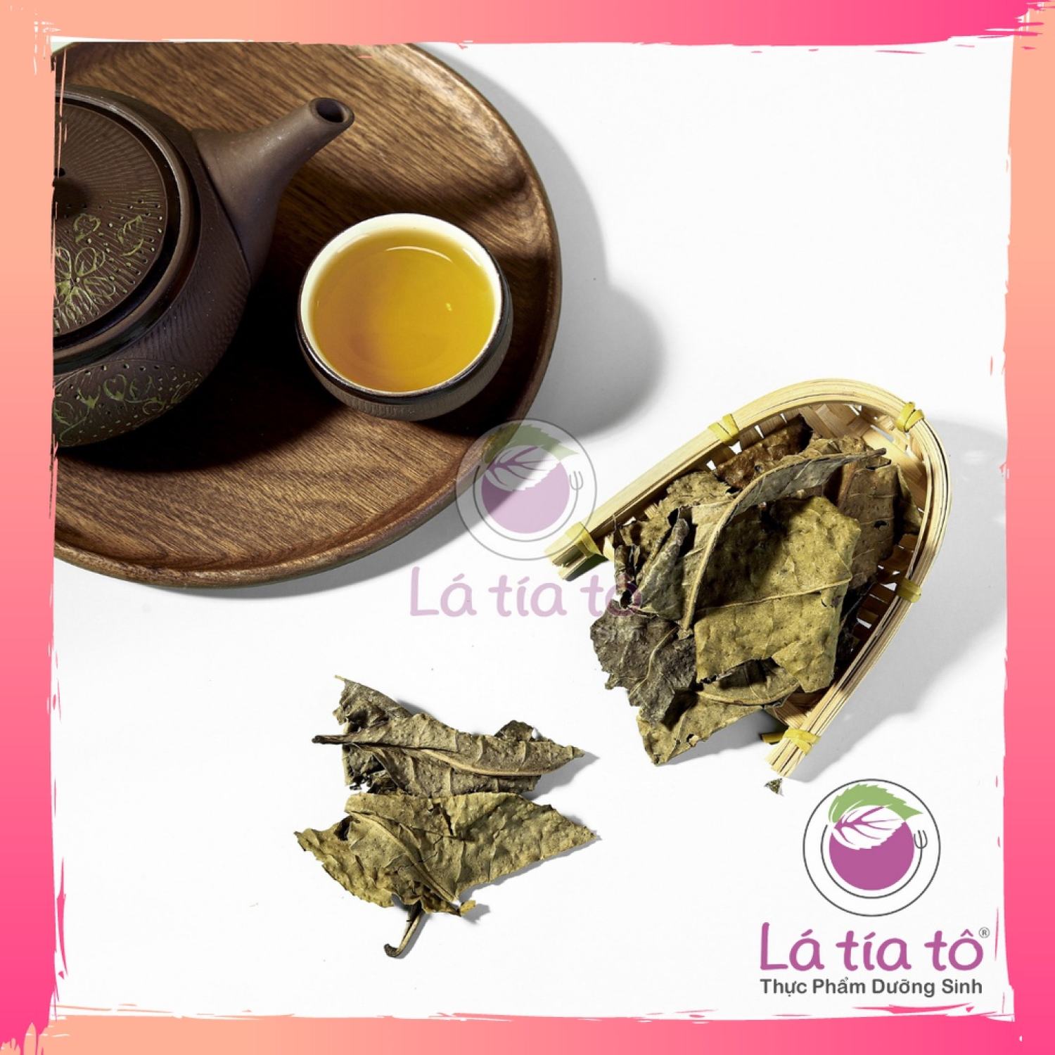 Trà bancha cổ thụ 3 năm 100gr - lá tía tô