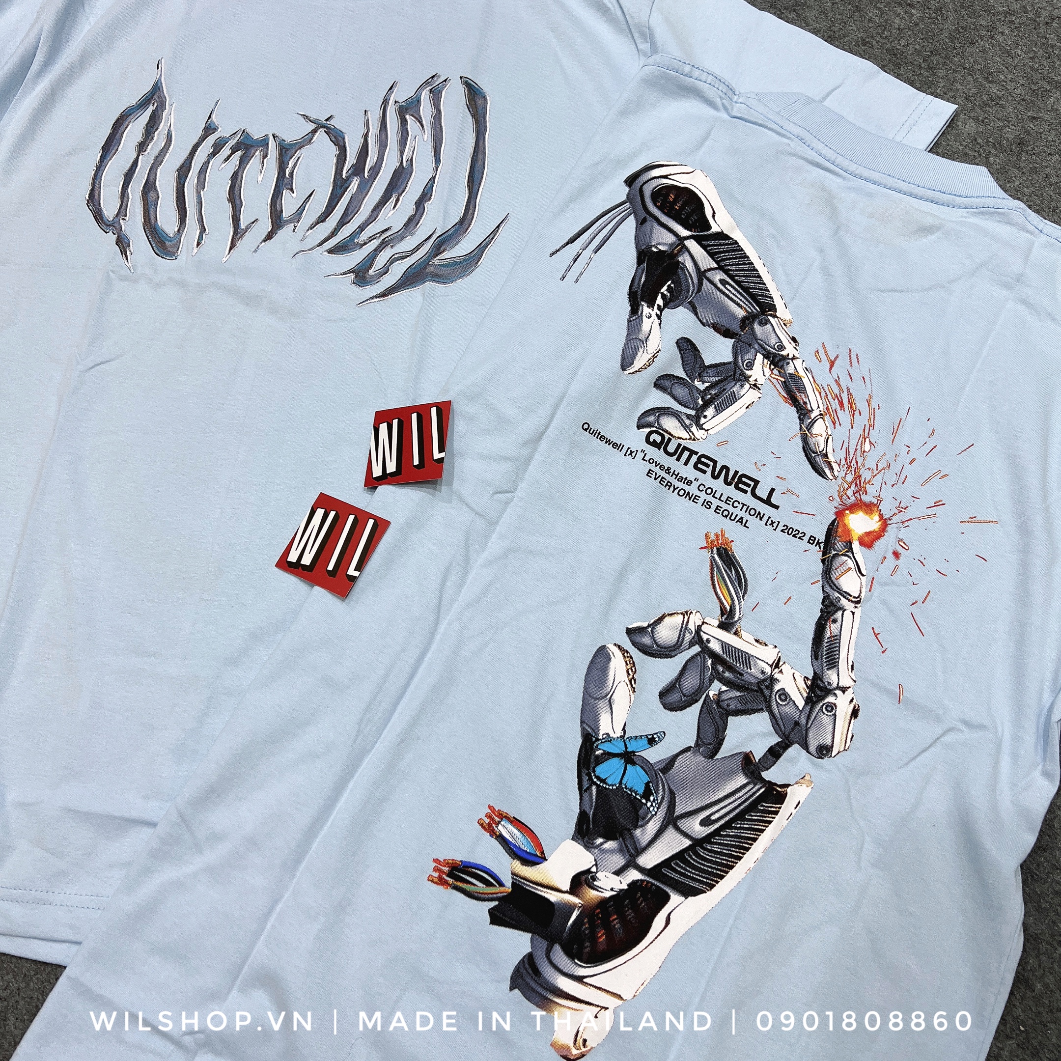 (M, L, XL) QUITEWELL TEE - ÁO UNISEX SIZE USA