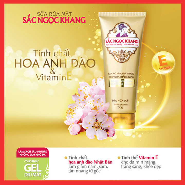 [HCM]Combo dưỡng da 3 món Sắc Ngọc Khang [Serum 20ml + Kem chống nắng 50g+ Sữa rửa mặt 100g]