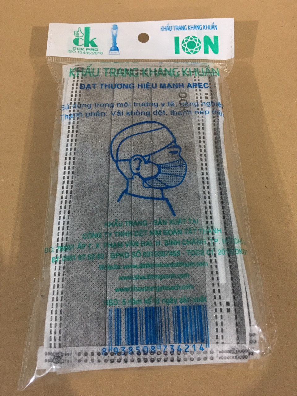 Khẩu Trang Y Tế Euro+@ Xám 4 Lớp