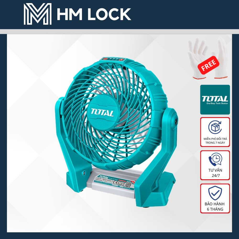 Quạt dùng pin lithium‑ion 20v total - hàng chính hãng - tfali2007 - hm lock