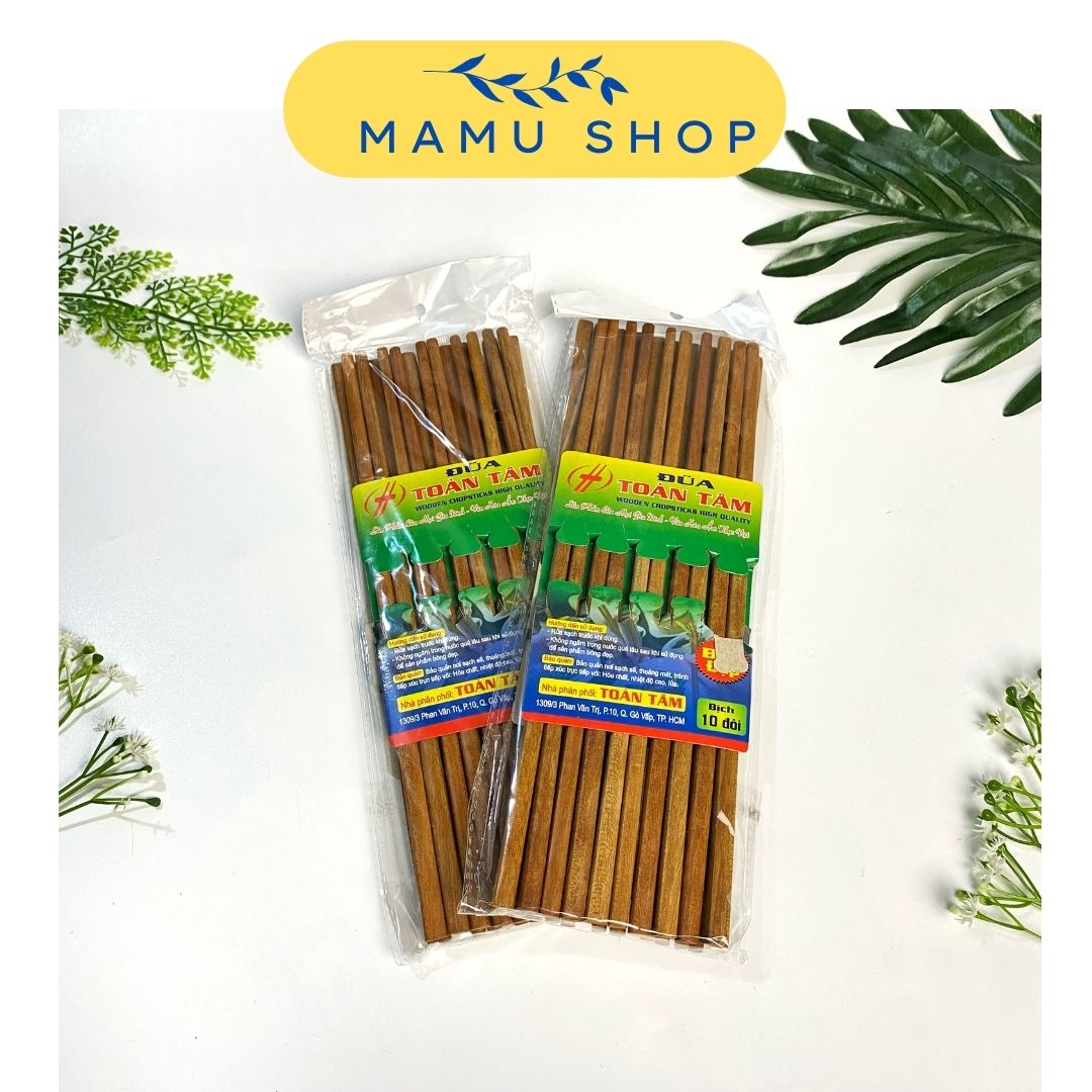Đũa ăn cơm đũa gỗ thường chopsticks mamu shop M168