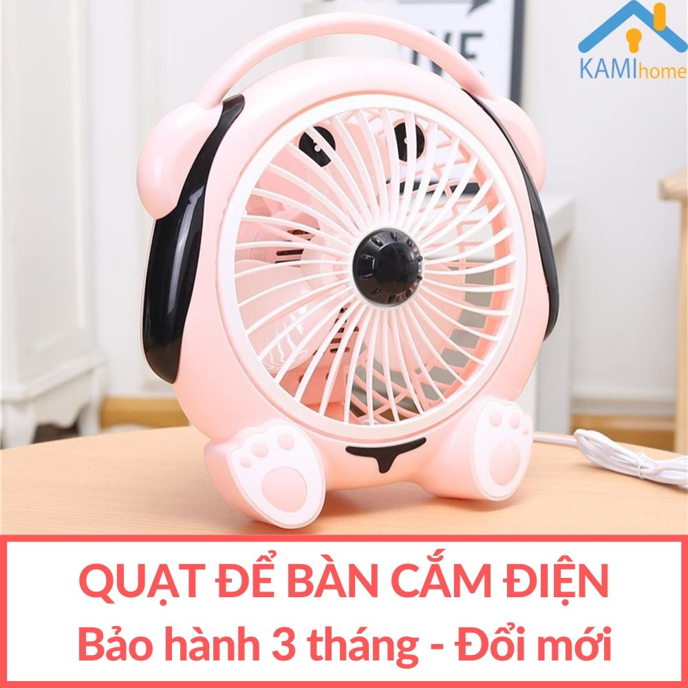 Quạt điện để bàn văn phòng hoặc để giường trẻ em hình thú xinh xắn loại Cắm điện HaxixiShop