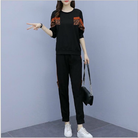 SET BỘ THUN THỂ THAO PHỐI DA BEO