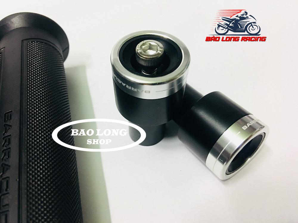 Cặp bao tay + gù Baracuda gắn mọi loại xe máy (màu Bạc)