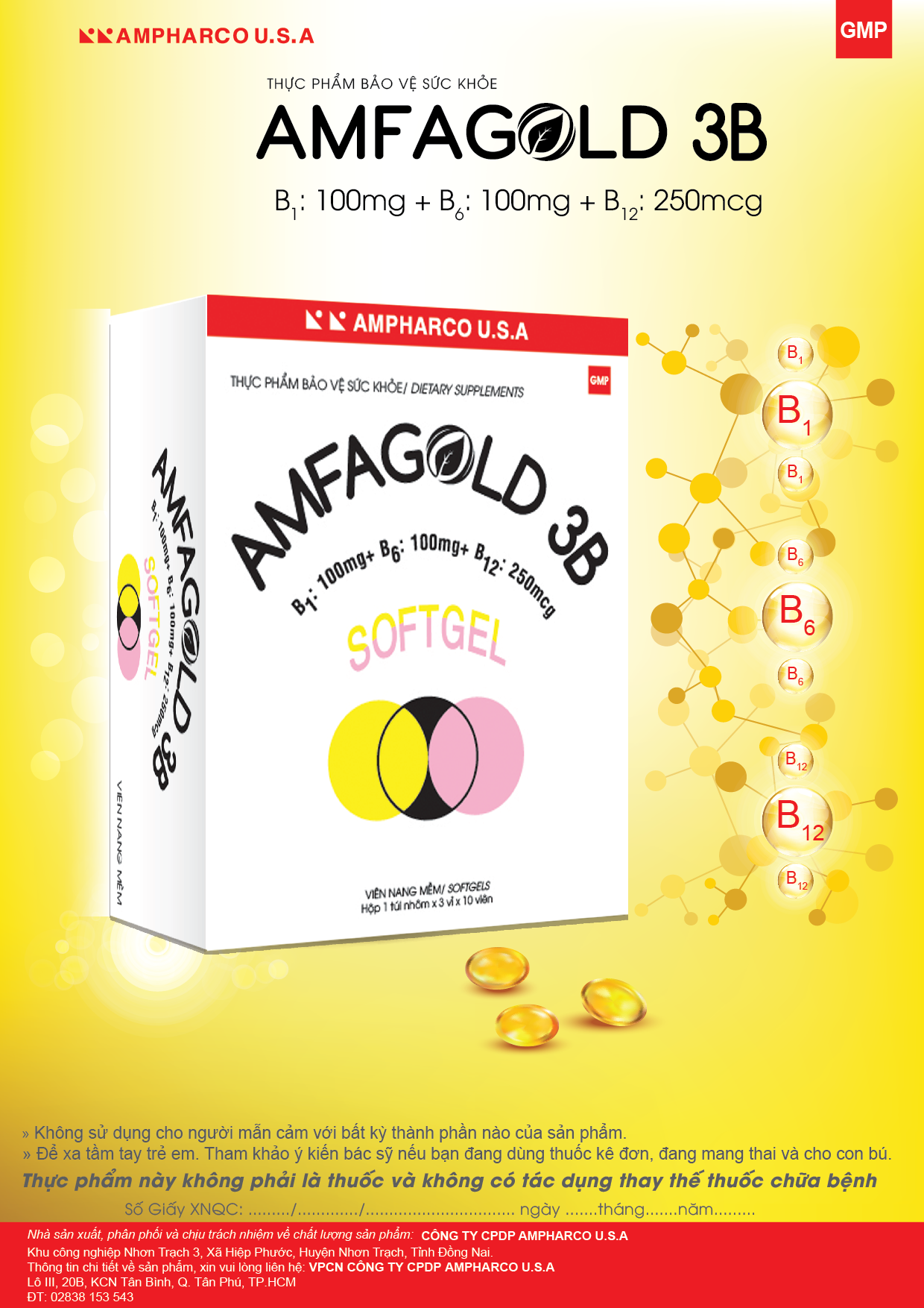 Thực phẩm bảo vệ sức khỏe AMFAGOLD 3B