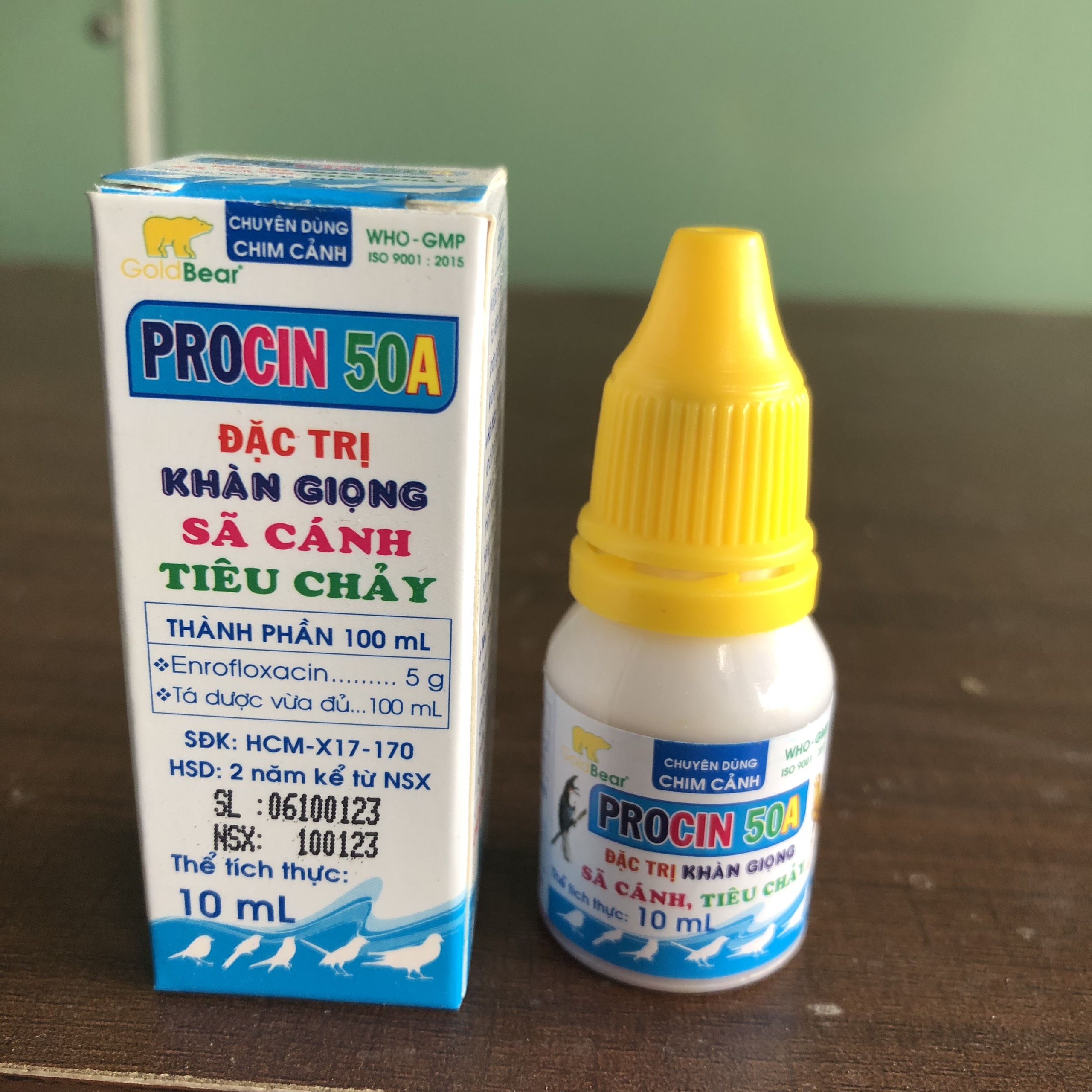 Procin 50a lọ 10ml tiêu chảy, sã cánh