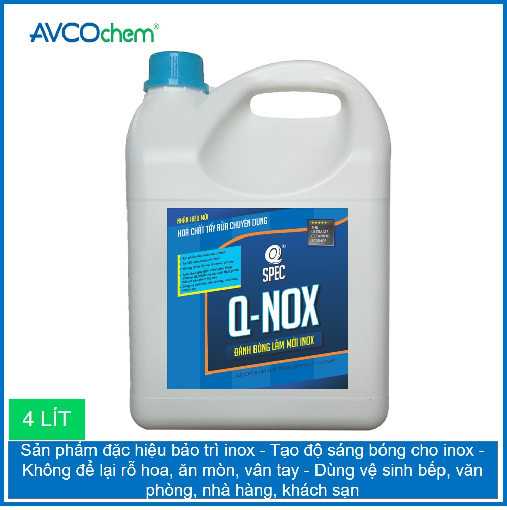 Dầu Đánh Bóng Làm Mới Inox Q-NOX - can 4 lít - AVCOchem - Q-SPEC