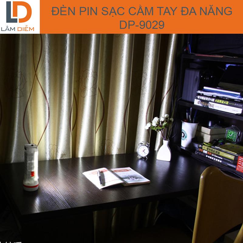 Đèn pin led sạc cầm tay 2 chế độ sáng dp 9029d