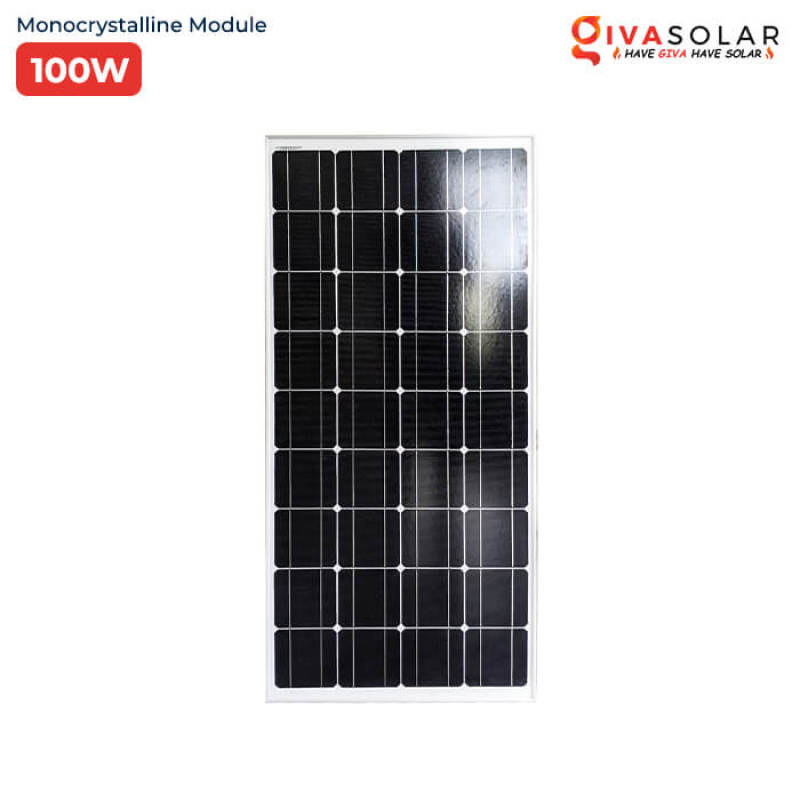 Bảng giá Tấm Pin Năng Lượng Mặt Trời GIVASOLAR PSP-100W (Tặng Jack MC4) - Hàng chính hãng