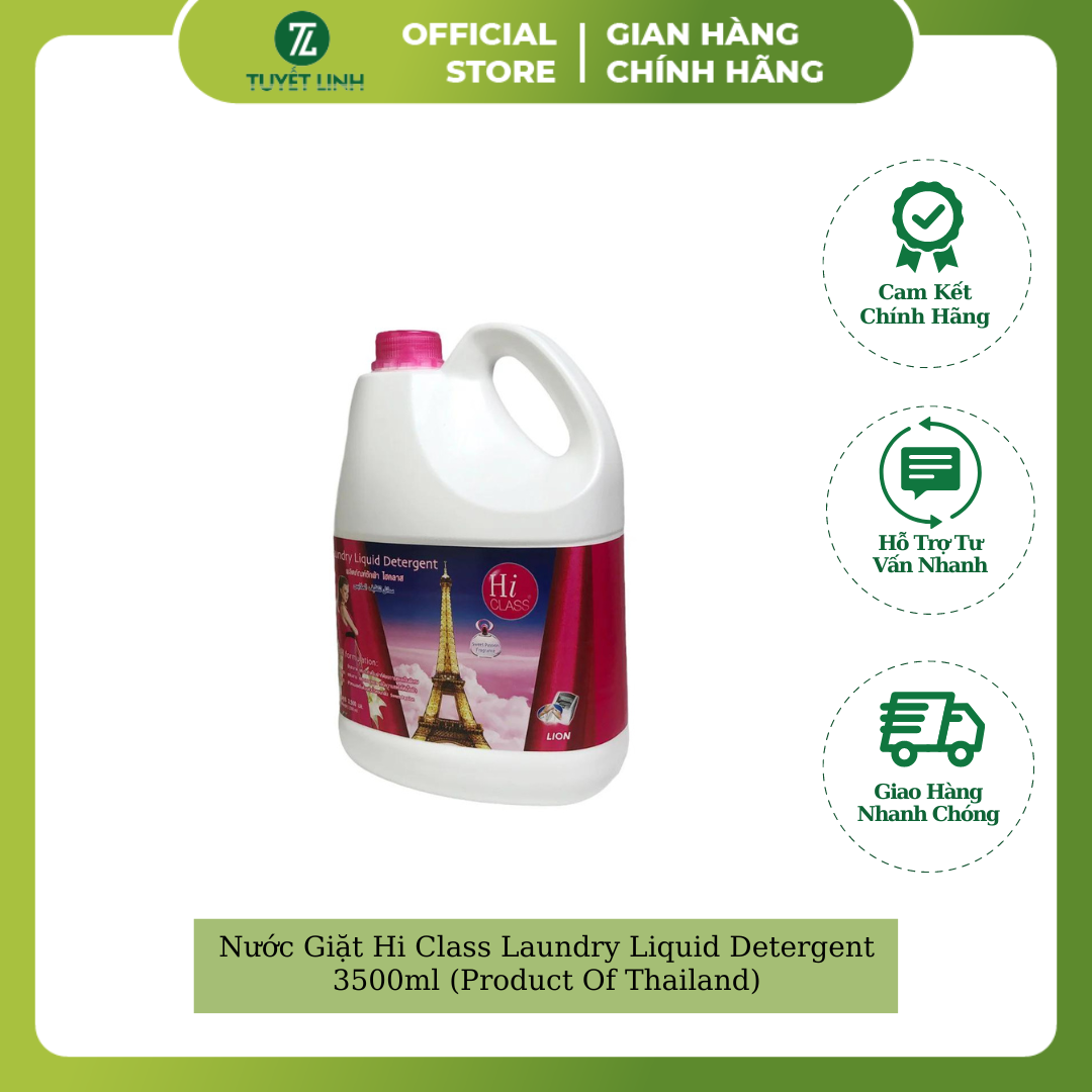 Nước Giặt Hi Class Laundry Liquid Detergent 3500ml (Product Of Thailand)