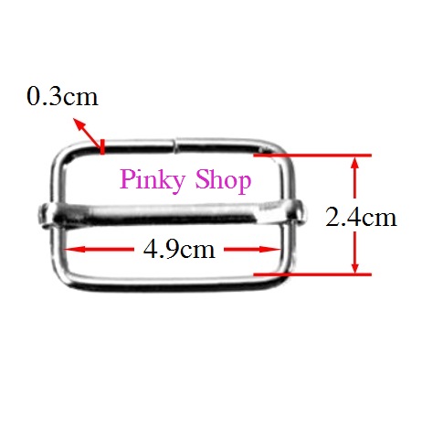 [HCM]Khoen tăng giảm khoen chữ nhật bằng kim loại màu bạc 5cm dùng tăng giảm dây đeo túi xách balô Pinky Shop chuyên phụ kiện làm túi xách và đồ handmade mã KTGB05