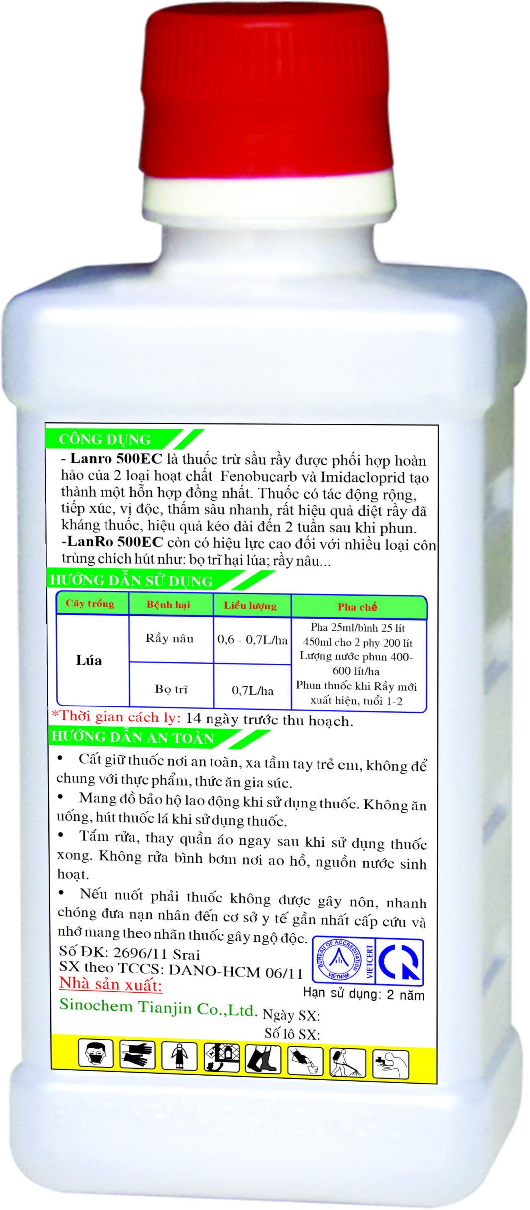Thuốc Trừ Sâu LanRo 500EC chai 240ml