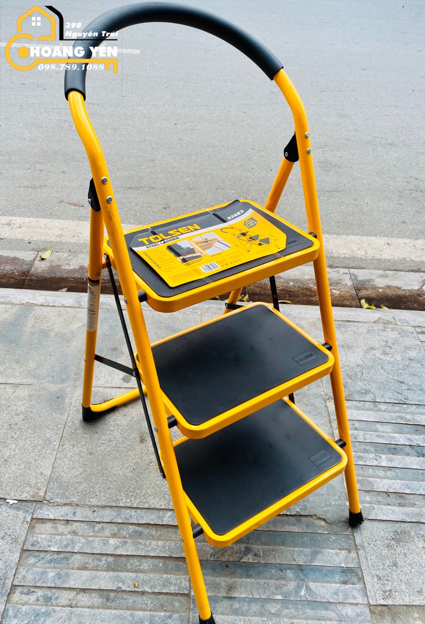 Thang xếp 3 tầng Tolsen 62680 trọng tải 150kg, Thang bậc, thang ghế