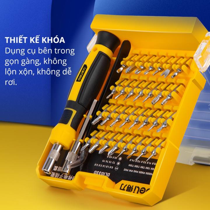 Bộ Tua Vít Sửa Chữa Đa Chức Năng Deli 30 Đầu Vít Cao Cấp - Chất Liệu Siêu Bền, Thiết Kế Gọn Nhẹ Tinh Tế - Hình ảnh 3