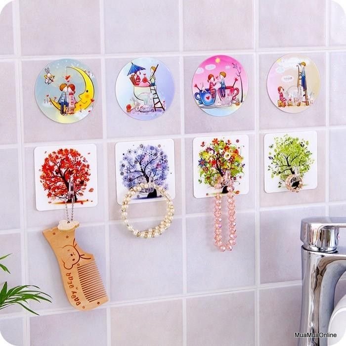 Combo 5 móc treo 3d dán tường siêu dính