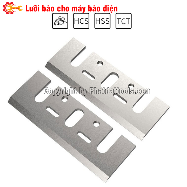Set 2 luỡi bào gỗ bằng thép gió HSS