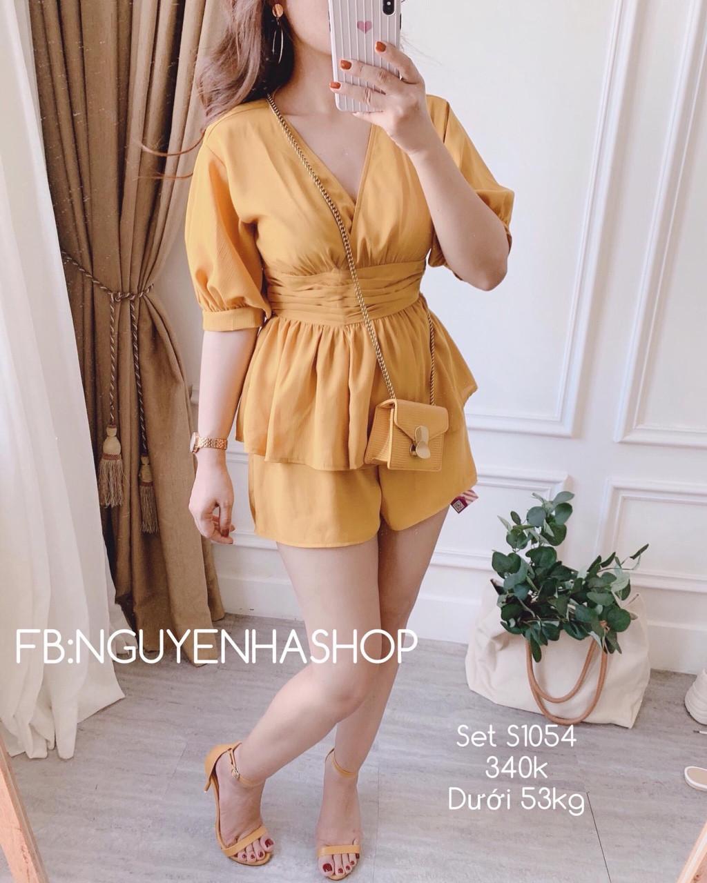 Sét bộ áo tay bo kate-TH