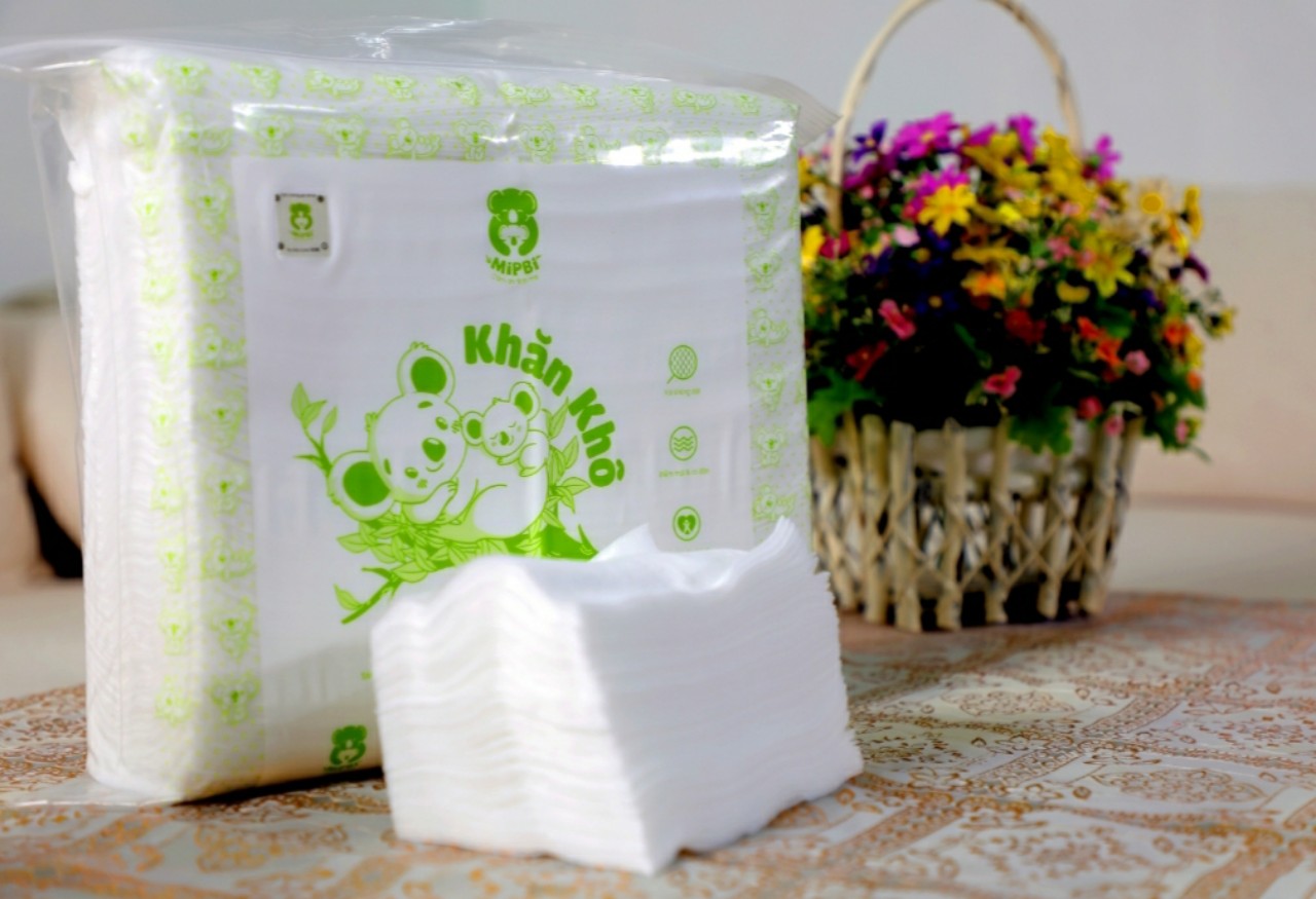 Khăn khô cho Mẹ và Bé Mipbi loại 600gr