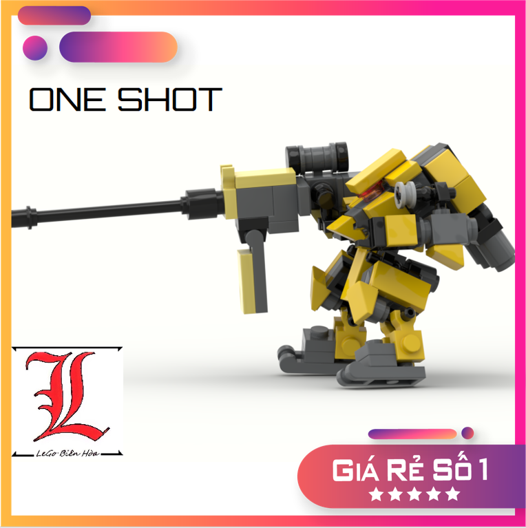 Le go đồ chơi lắp ráp robot mech moc oneshot