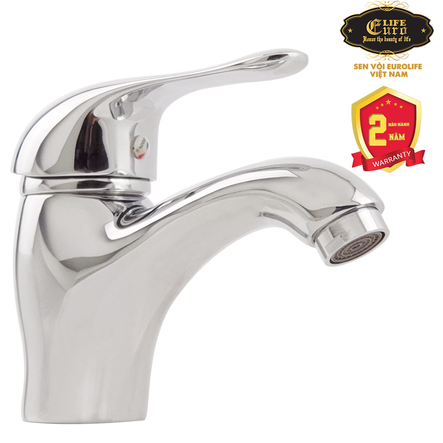 Vòi lavabo lạnh Eurolife EL-117 (Trắng bạc)