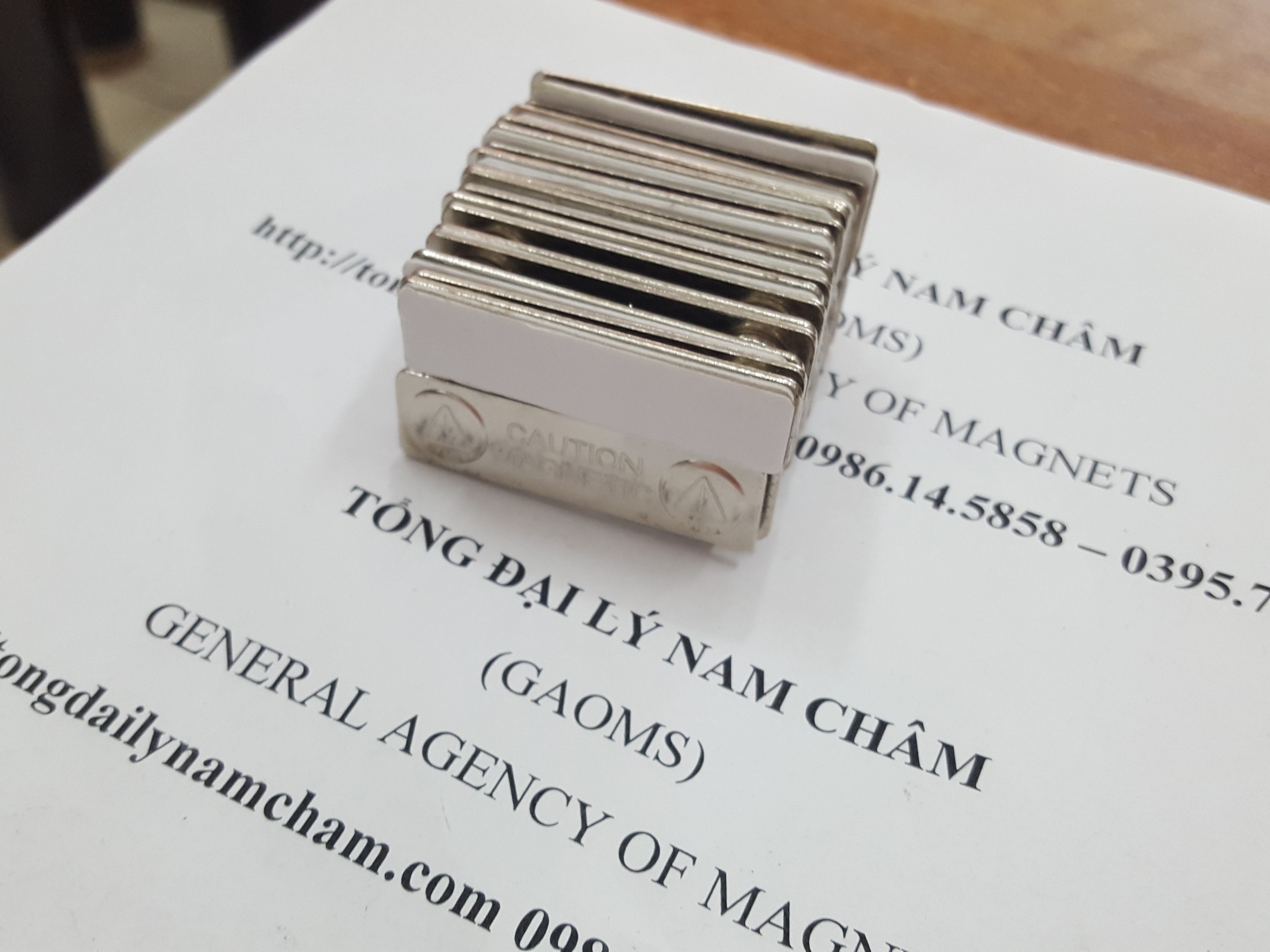 10 cái nam châm thẻ tên 2 nút dài