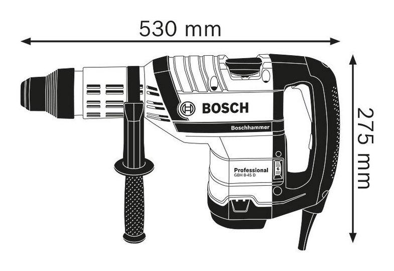 Máy khoan búa Bosch GBH 8-45D + Quà tặng áo mưa