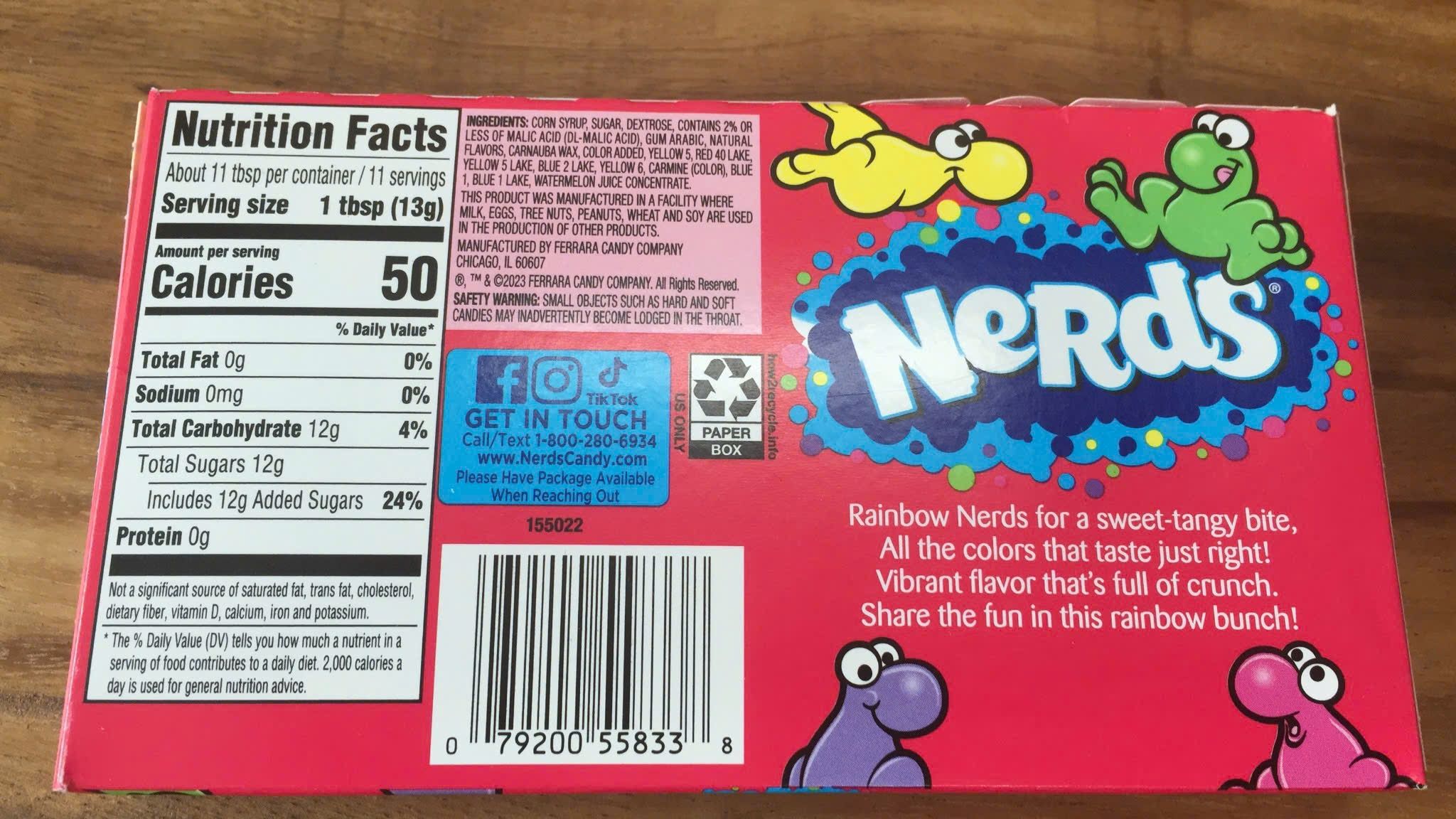 Kẹo Cầu Vồng Nerds Rainbow Candy (Hộp 141g) - USA