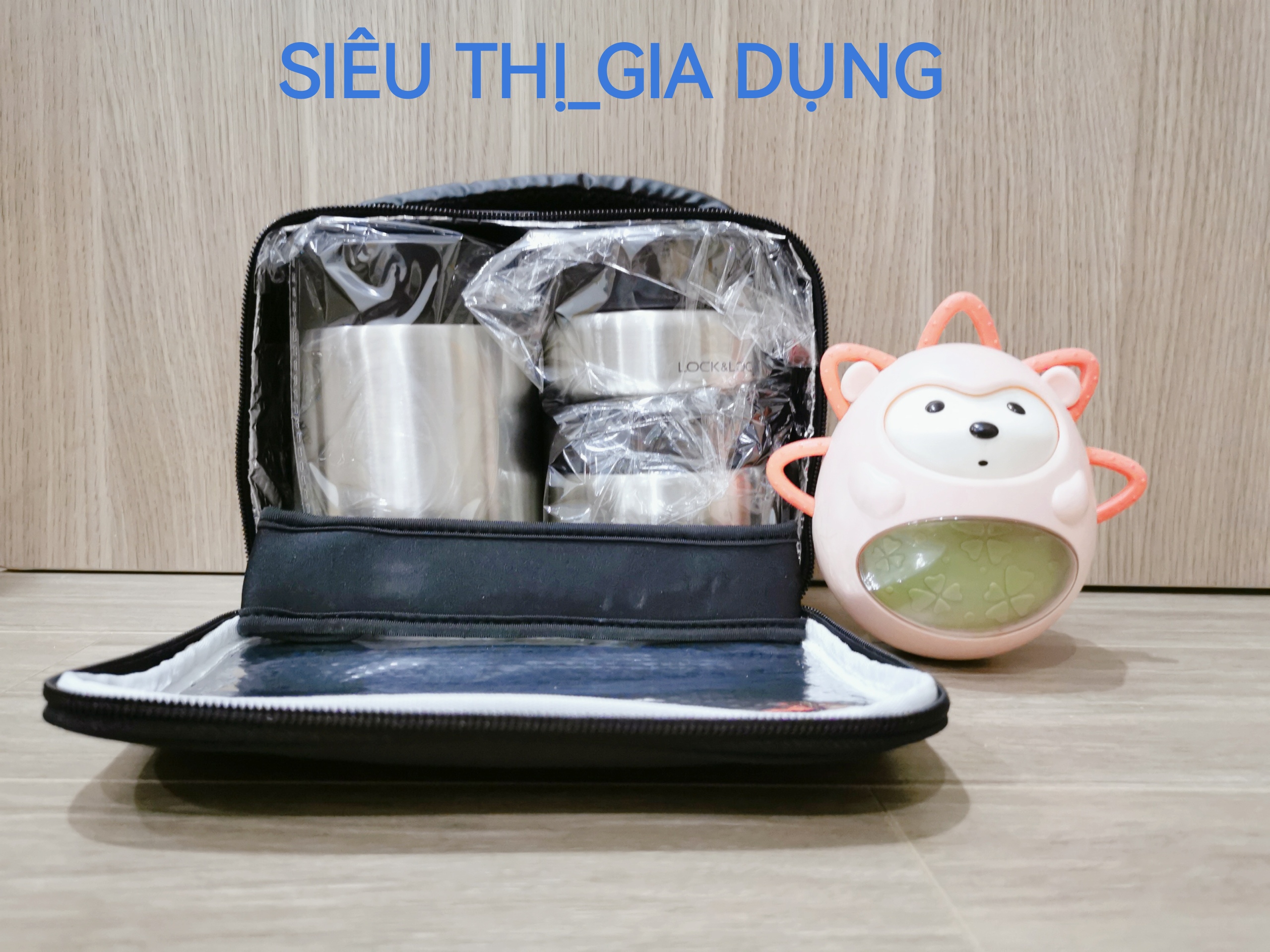 Bộ hộp cơm giữ nhiệt LocknLock màu bạc LHC8031SLV
