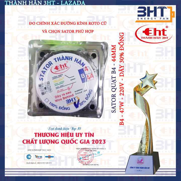 3 CÁI * Stator quạt B4 - 47W dây đồng (30-100%)