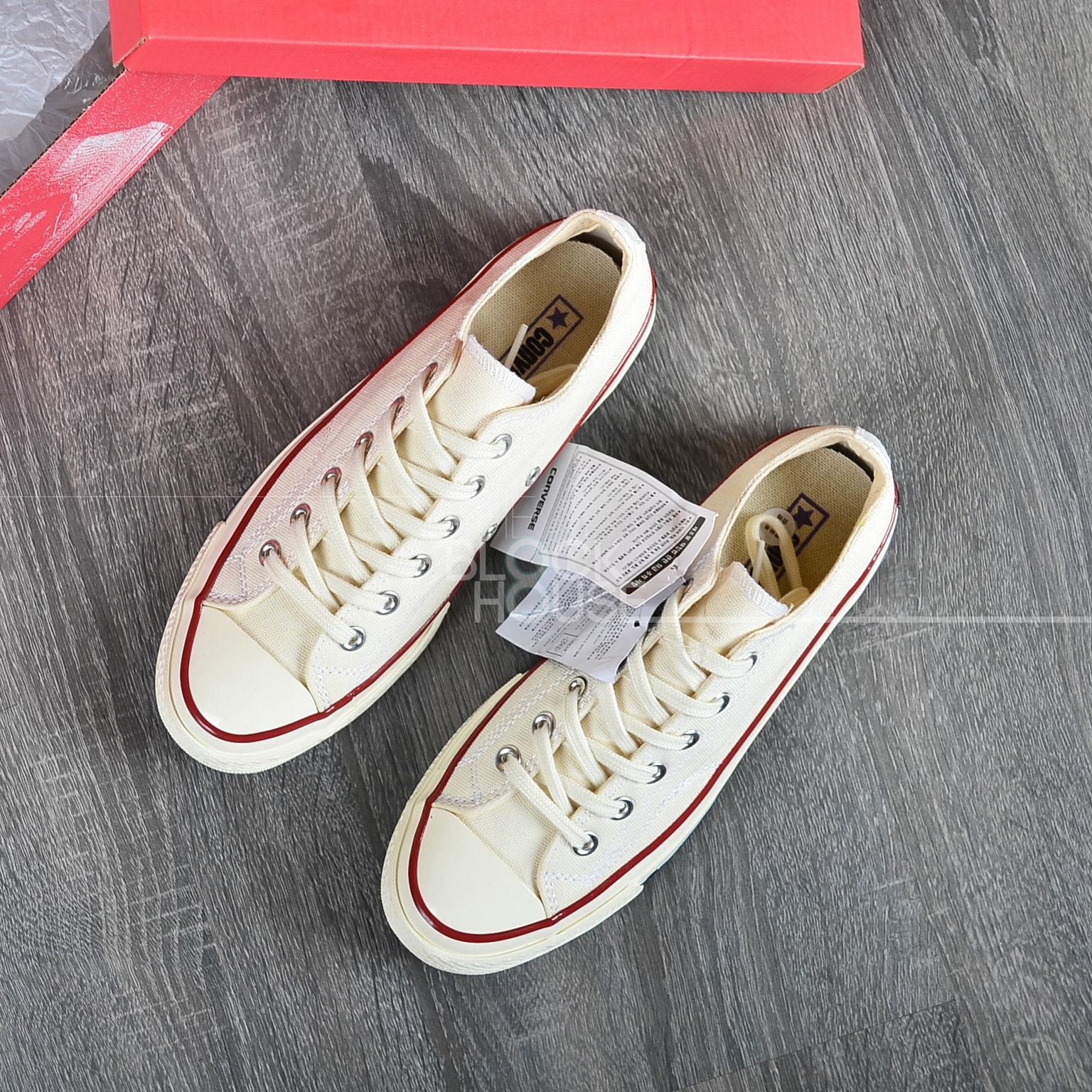 Giày thể thao nam nữ Converse 1970S Cream low (cv 1970s trắng kem thấp cổ+ túi converse+ tất+ Bill)
