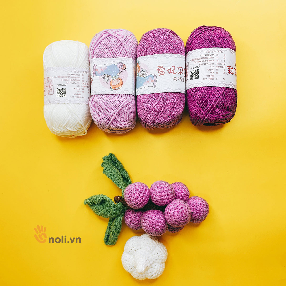 Len baby yarn không bai dão, không phai màu, an toàn cho trẻ nhỏ, cực kì mềm mại 40g