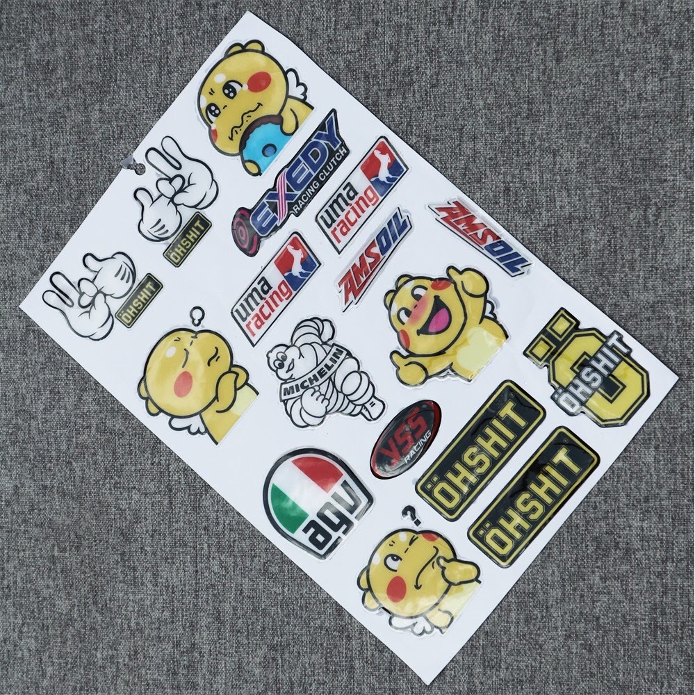 [HOT] Bôk Tem Nổi - Logo OHSHIT - AGV - khủng long dễ thương