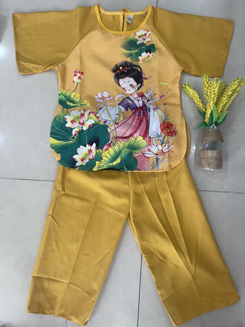  [14-22kg] Áo bà ba cách tân cho bé gái , chất vải lụa mềm mại (TT153)