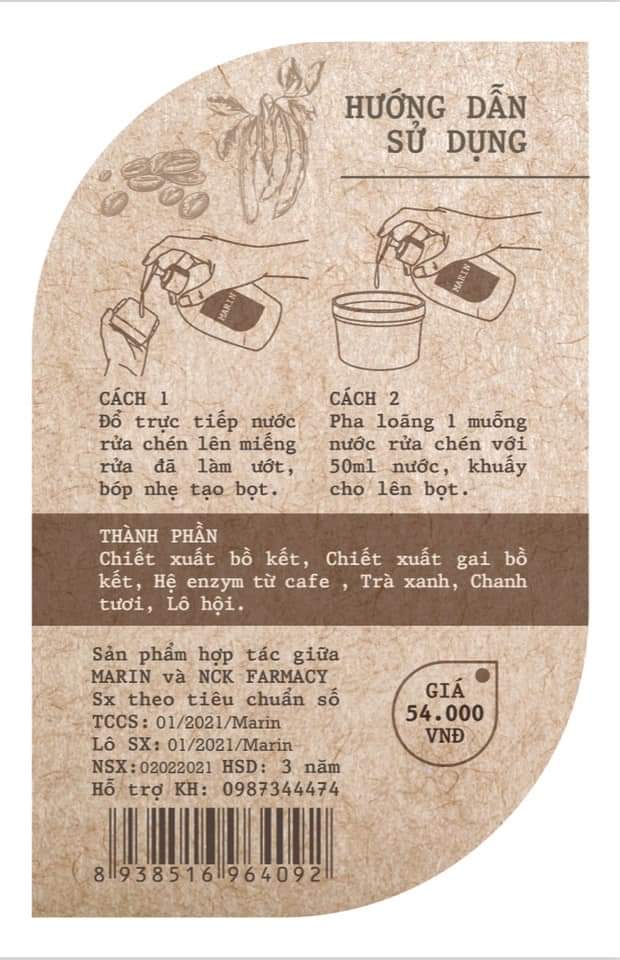 NƯỚC RỬA CHÉN SINH HỌC THẢO DƯỢC HƯƠNG CAFE